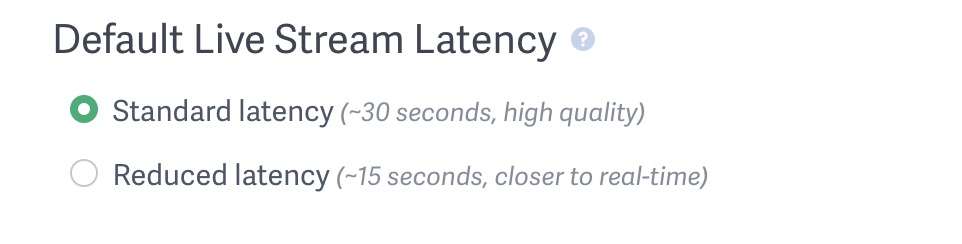 Live Latency Default