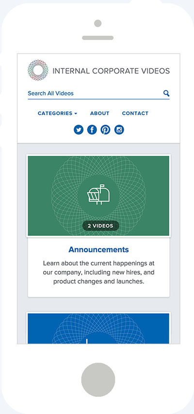 Responsive, Mobile-Friedly, video website hosted by SproutVideo using the Maple Theme